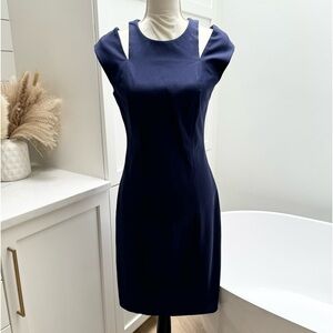 Banana Republic Navy Blue Sheath with cutouts
